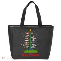 Merry Fishmas Christmas Tree Fish Fishing Tote Bag thumb 0