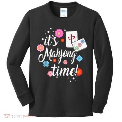 Mahjong For Chinese Or Mahjong Player Kids Long Sleeve Shirt