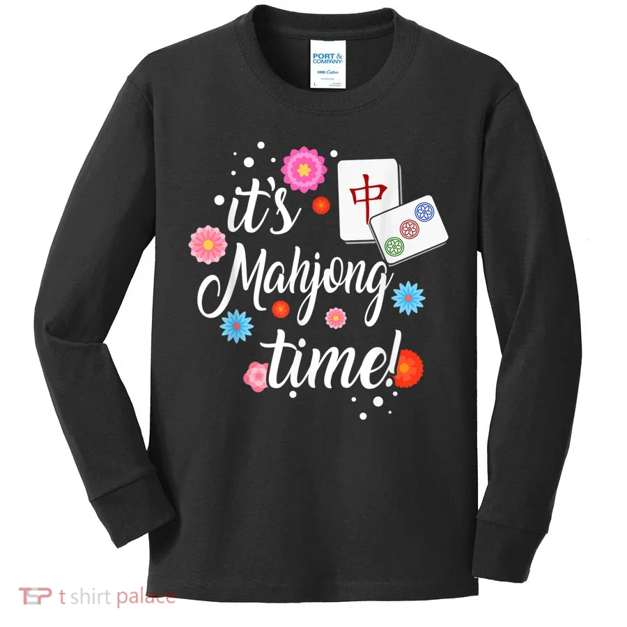 Mahjong For Chinese Or Mahjong Player Kids Long Sleeve Shirt