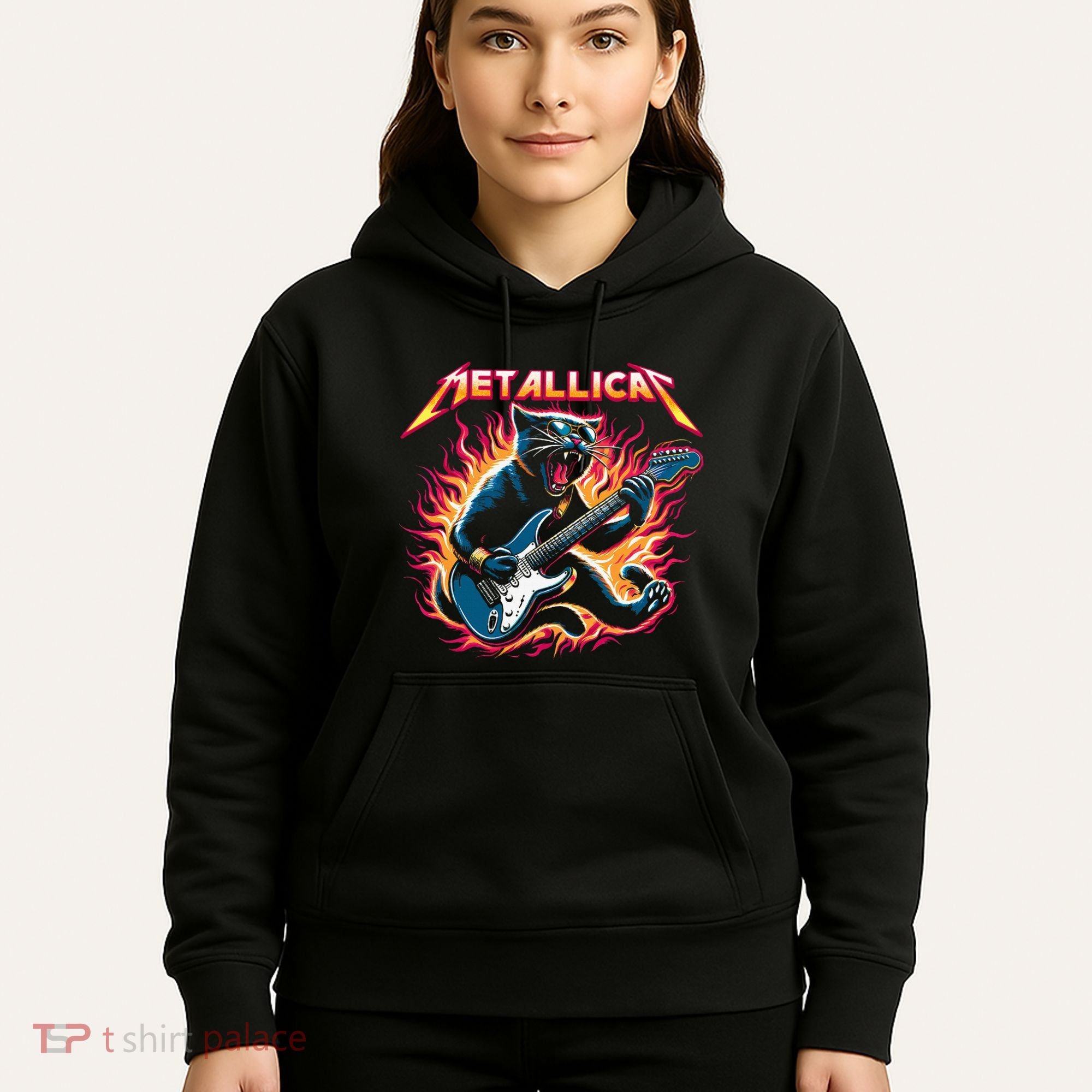 Metallicat Funny Cat Hoodie