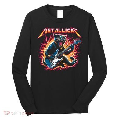 Metallicat Funny Cat Long Sleeve Shirt