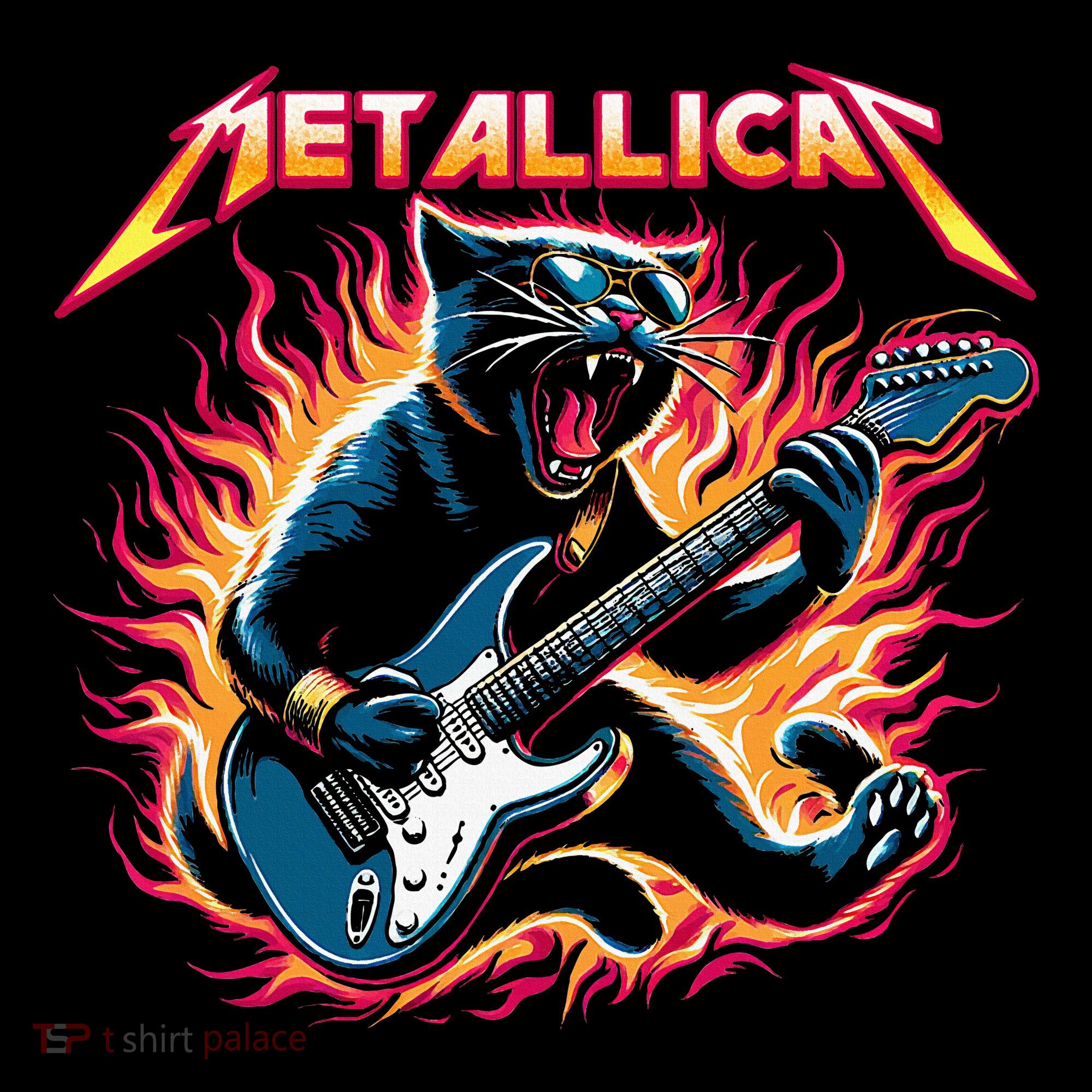 Metallicat Funny Cat T-Shirt