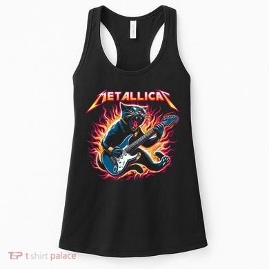 Metallicat Funny Cat Women's Tank Top