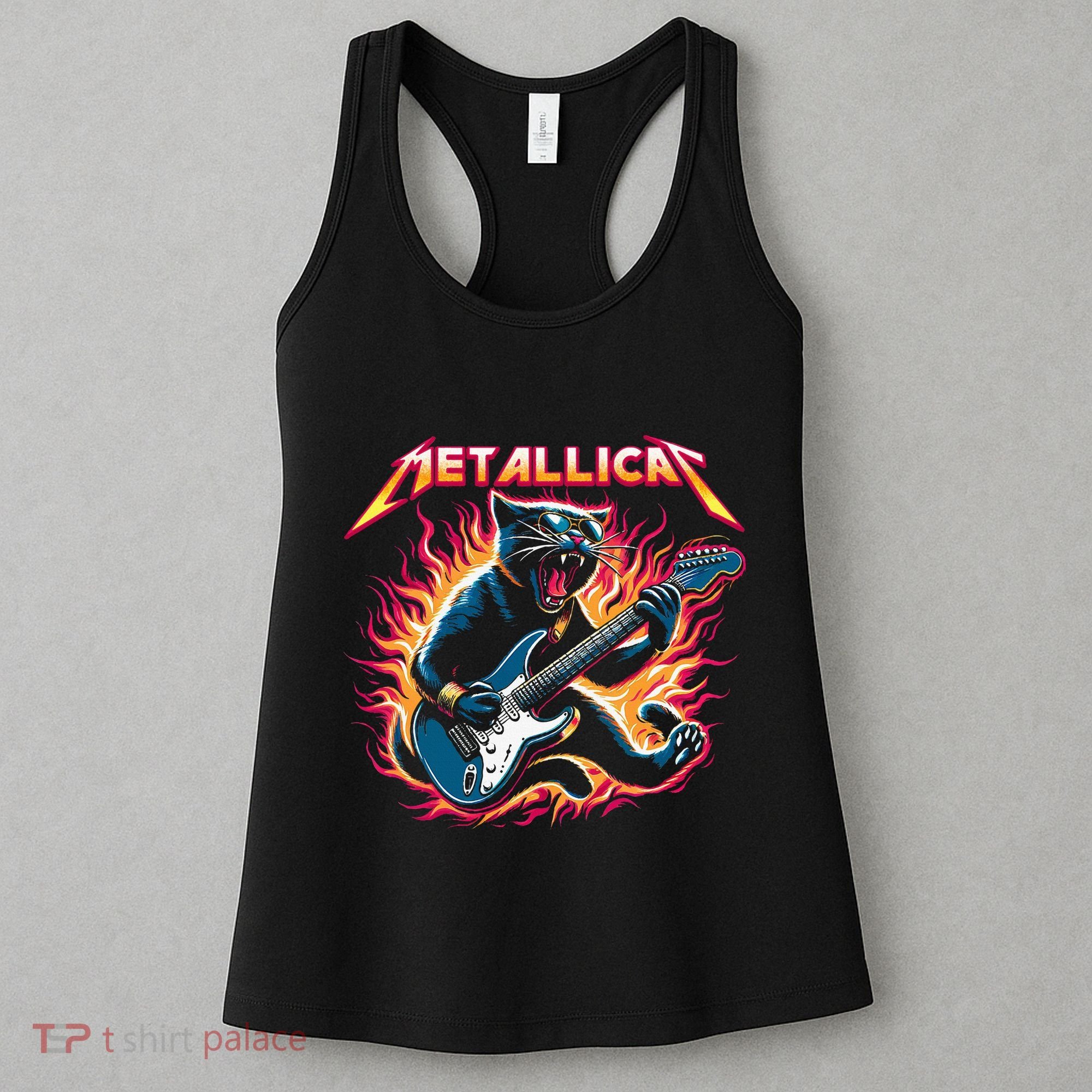 Metallicat Funny Cat Women's Tank Top