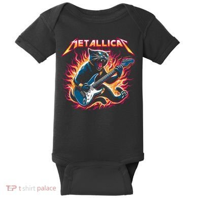 Metallicat Funny Cat Baby Bodysuit