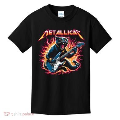Metallicat Funny Cat Kids T-Shirt