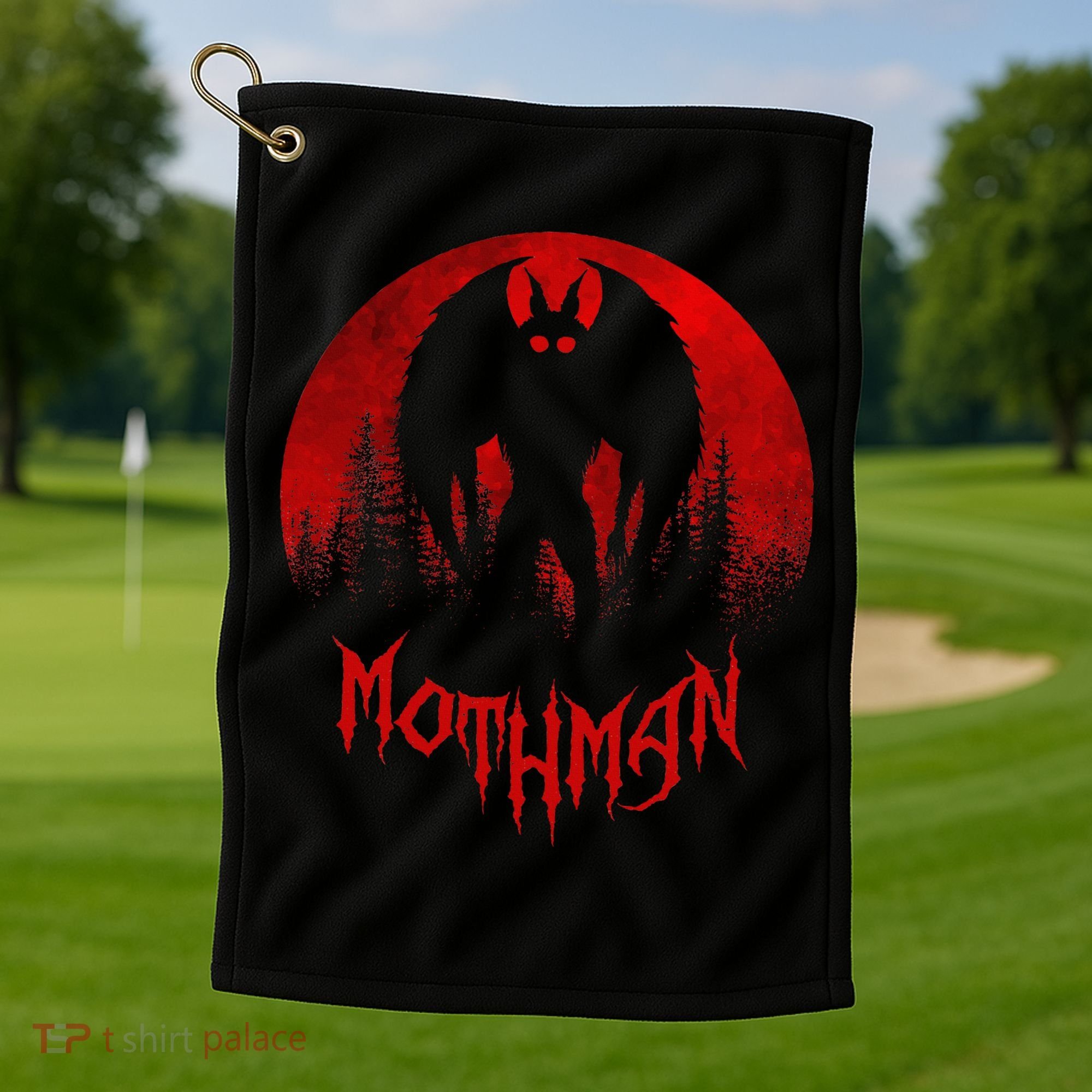 Mothman Folklore Cryptid Golf Towel