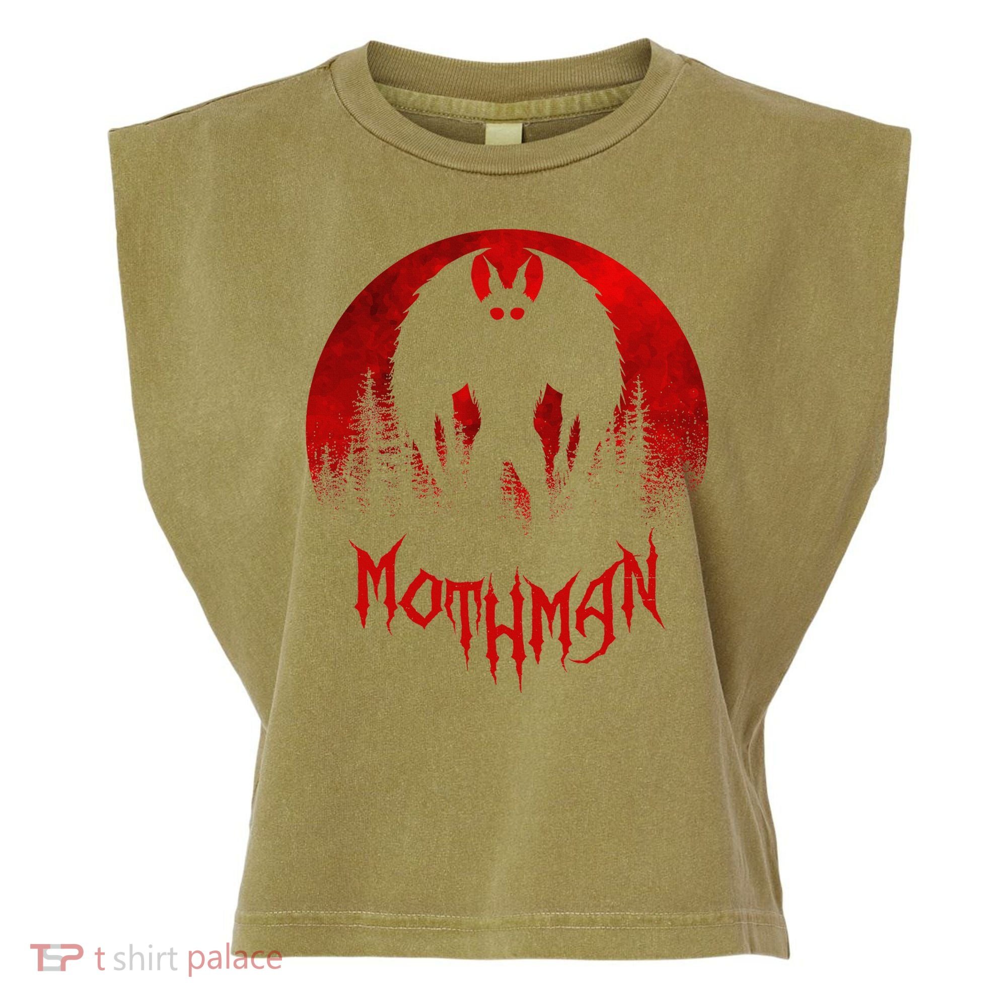 Mothman Folklore Cryptid Garment-Dyed Women's Muscle Tee