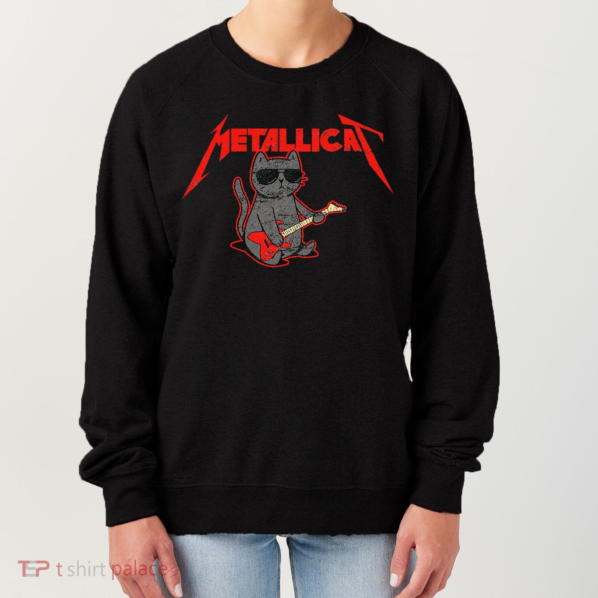Metallicat Funny Cat Women's Sweatshirt