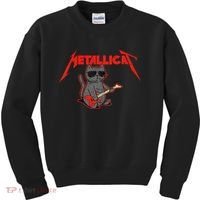 Metallicat Funny Cat Kids Sweatshirt thumb 0