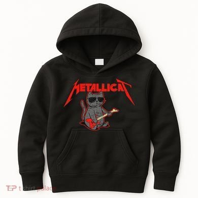 Metallicat Funny Cat Kids Hoodie