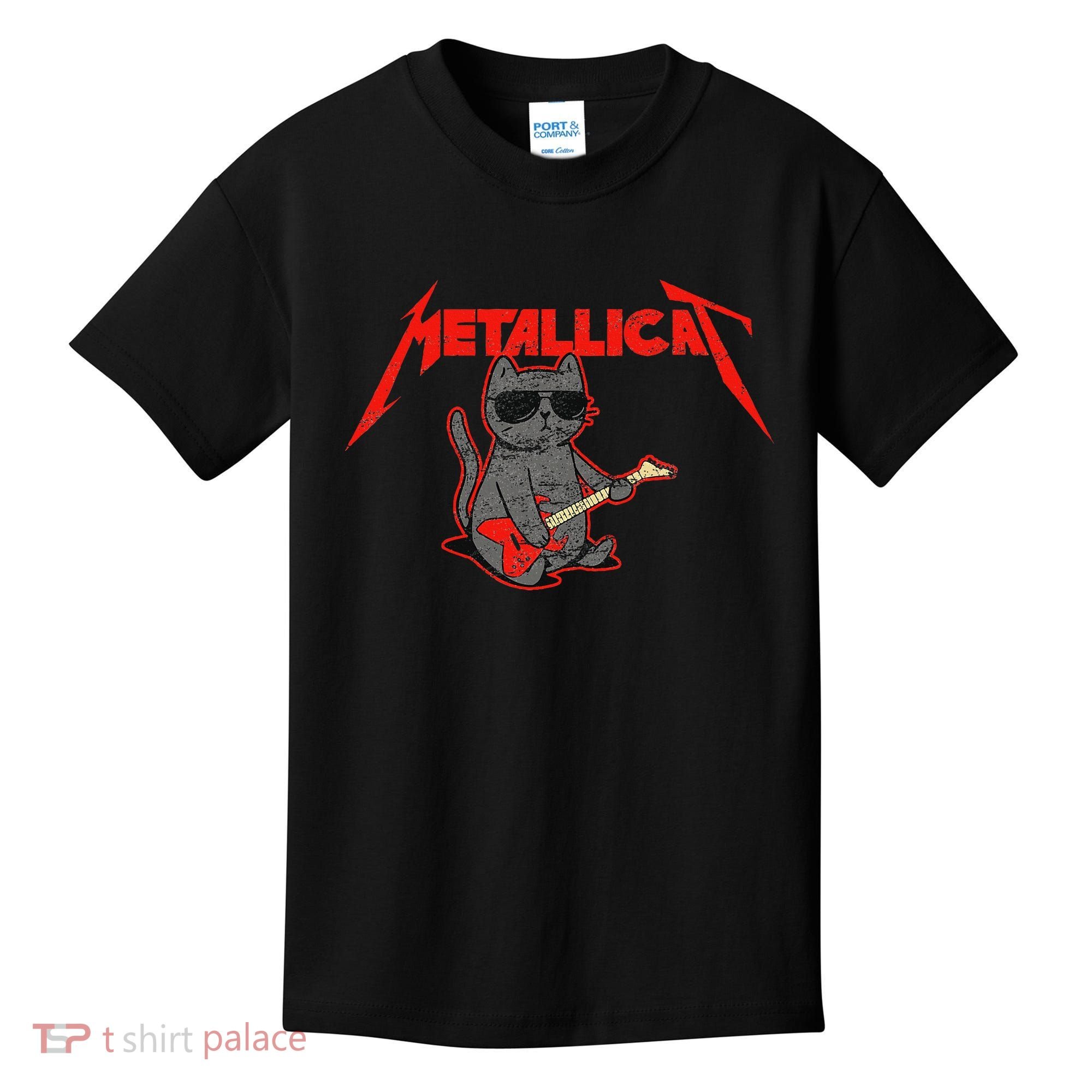 Metallicat Funny Cat Kids T-Shirt