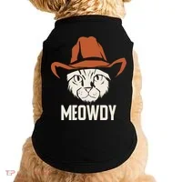 Meowdy Funny Cat Cowboy Doggie Tank thumb 0