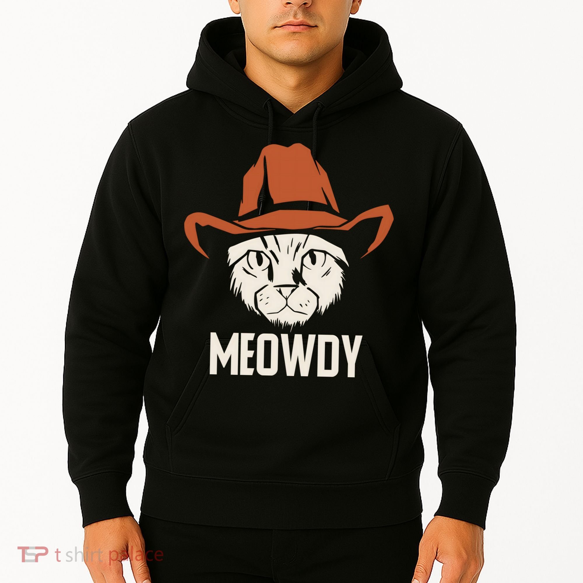 Meowdy Funny Cat Cowboy Hoodie