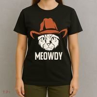 Meowdy Funny Cat Cowboy T-Shirt thumb 4