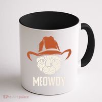 Meowdy Funny Cat Cowboy Coffee Mug thumb 1
