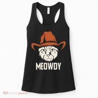 Meowdy Funny Cat Cowboy Women's Tank Top thumb 0