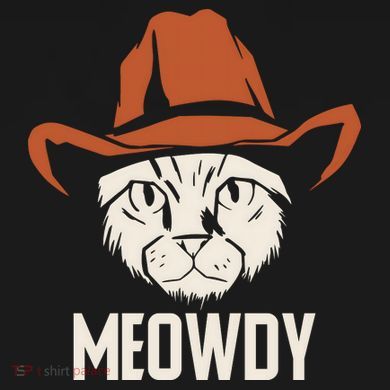 Meowdy Funny Cat Cowboy Tie-Dye Long Sleeve Shirt