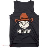 Meowdy Funny Cat Cowboy Tank Top thumb 0