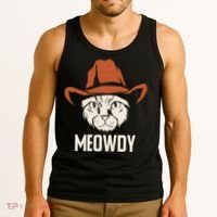 Meowdy Funny Cat Cowboy Tank Top thumb 3