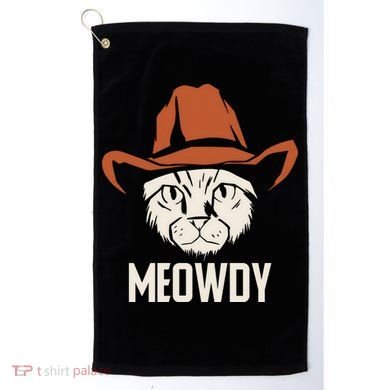 Meowdy Funny Cat Cowboy Golf Towel