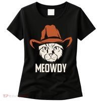 Meowdy Funny Cat Cowboy Women's T-Shirt thumb 0