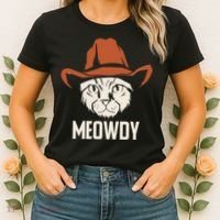 Meowdy Funny Cat Cowboy Women's T-Shirt thumb 2