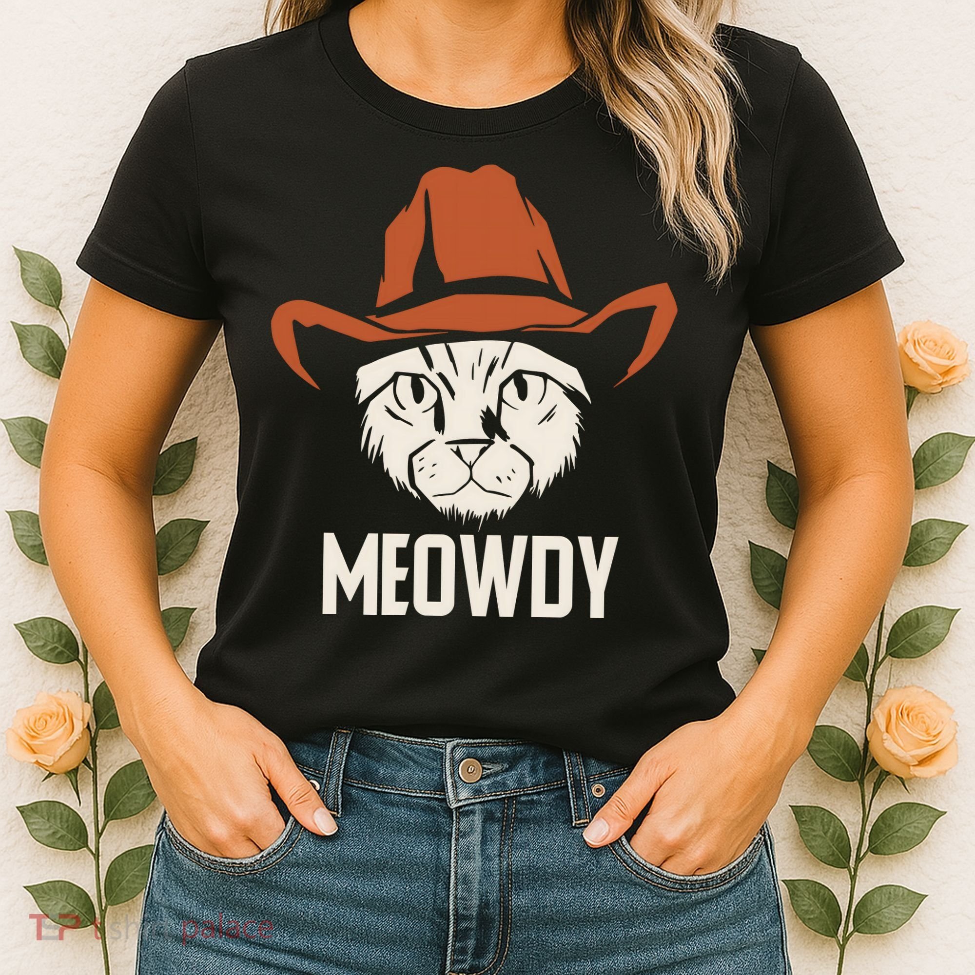 Meowdy Funny Cat Cowboy Women's T-Shirt