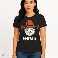 Meowdy Funny Cat Cowboy Women's T-Shirt thumb 4