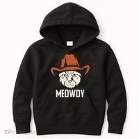 Meowdy Funny Cat Cowboy Kids Hoodie thumb 0