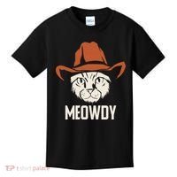 Meowdy Funny Cat Cowboy Kids T-Shirt thumb 0
