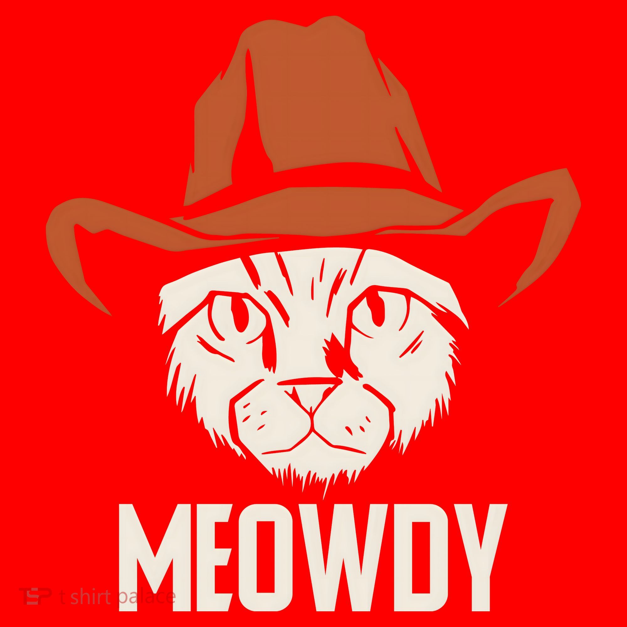Meowdy Funny Cat Cowboy Santa Hat