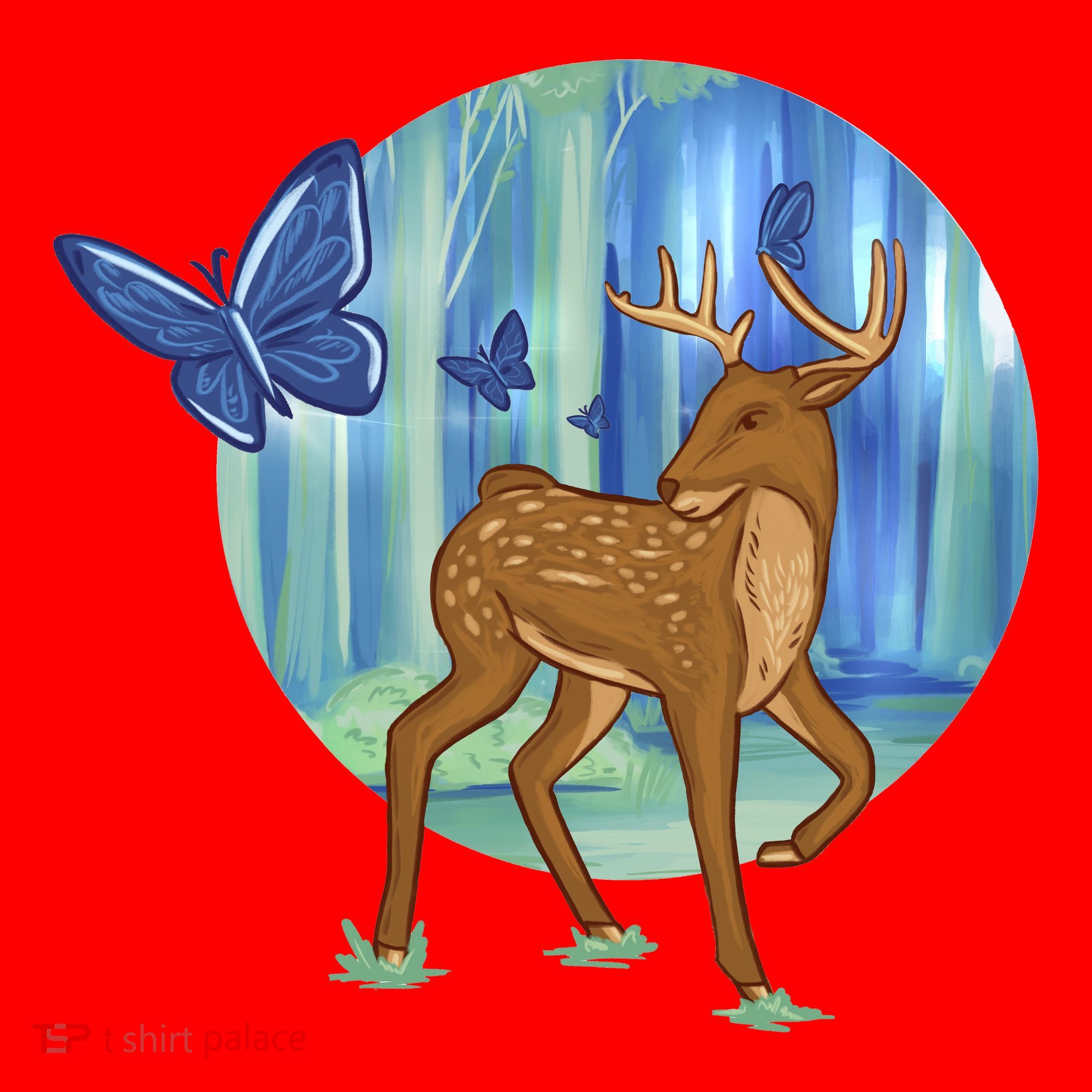 Magic Forest Deer Santa Hat
