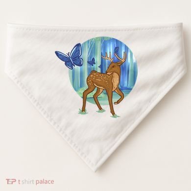 Magic Forest Deer USA-Made Doggie Bandana