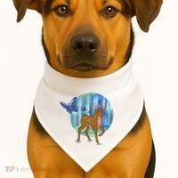 Magic Forest Deer USA-Made Doggie Bandana thumb 1