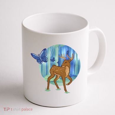 Magic Forest Deer Coffee Mug back
