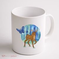 Magic Forest Deer Coffee Mug thumb 1