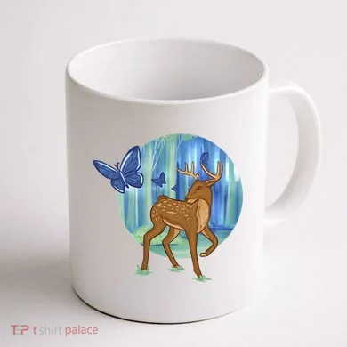 Magic Forest Deer Coffee Mug back