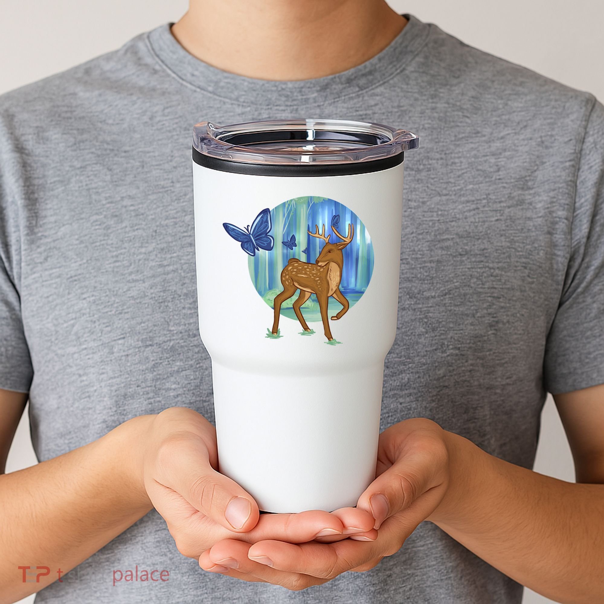 Magic Forest Deer Tumbler