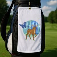Magic Forest Deer Golf Towel thumb 2