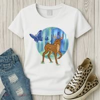 Magic Forest Deer Women's T-Shirt thumb 3