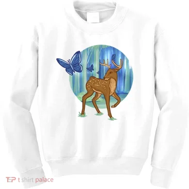 Magic Forest Deer Kids Sweatshirt