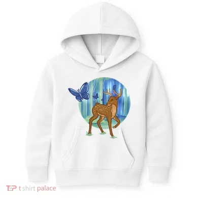 Magic Forest Deer Kids Hoodie