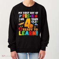 My First Day Of Pre K I Am 4 Years Old Gift Women's Sweatshirt thumb 0