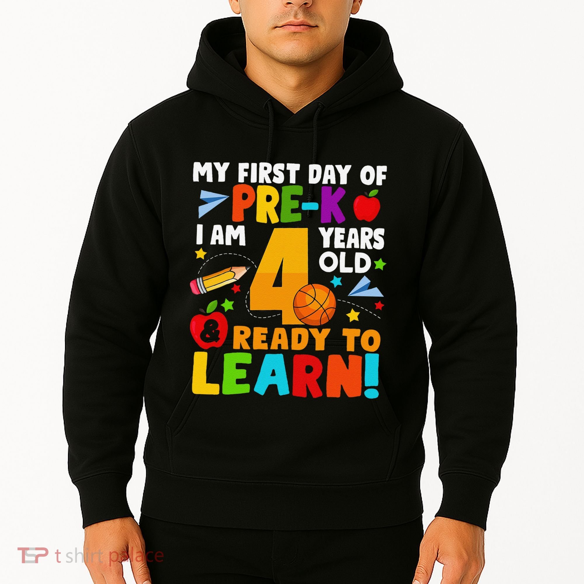 My First Day Of Pre K I Am 4 Years Old Gift Hoodie