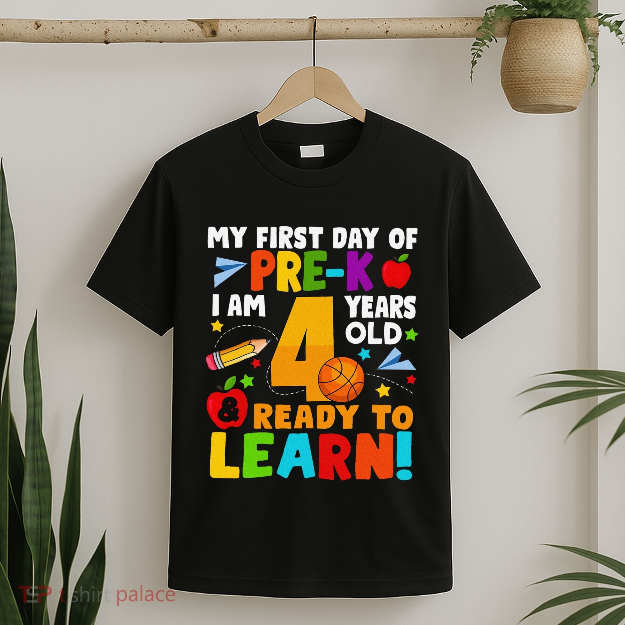 My First Day Of Pre K I Am 4 Years Old Gift T-Shirt