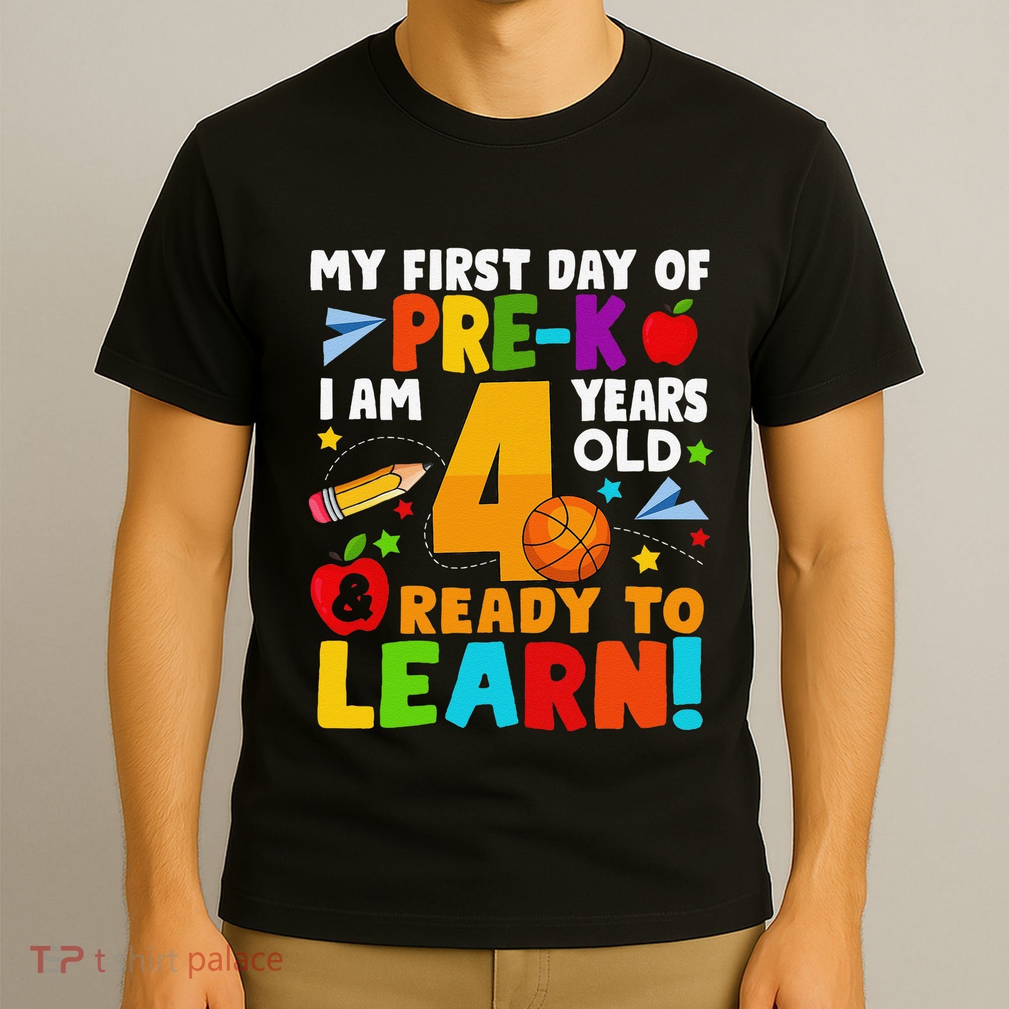 My First Day Of Pre K I Am 4 Years Old Gift T-Shirt