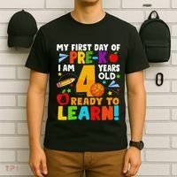My First Day Of Pre K I Am 4 Years Old Gift T-Shirt thumb 6