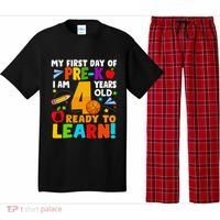 My First Day Of Pre K I Am 4 Years Old Gift Pajama Set thumb 0
