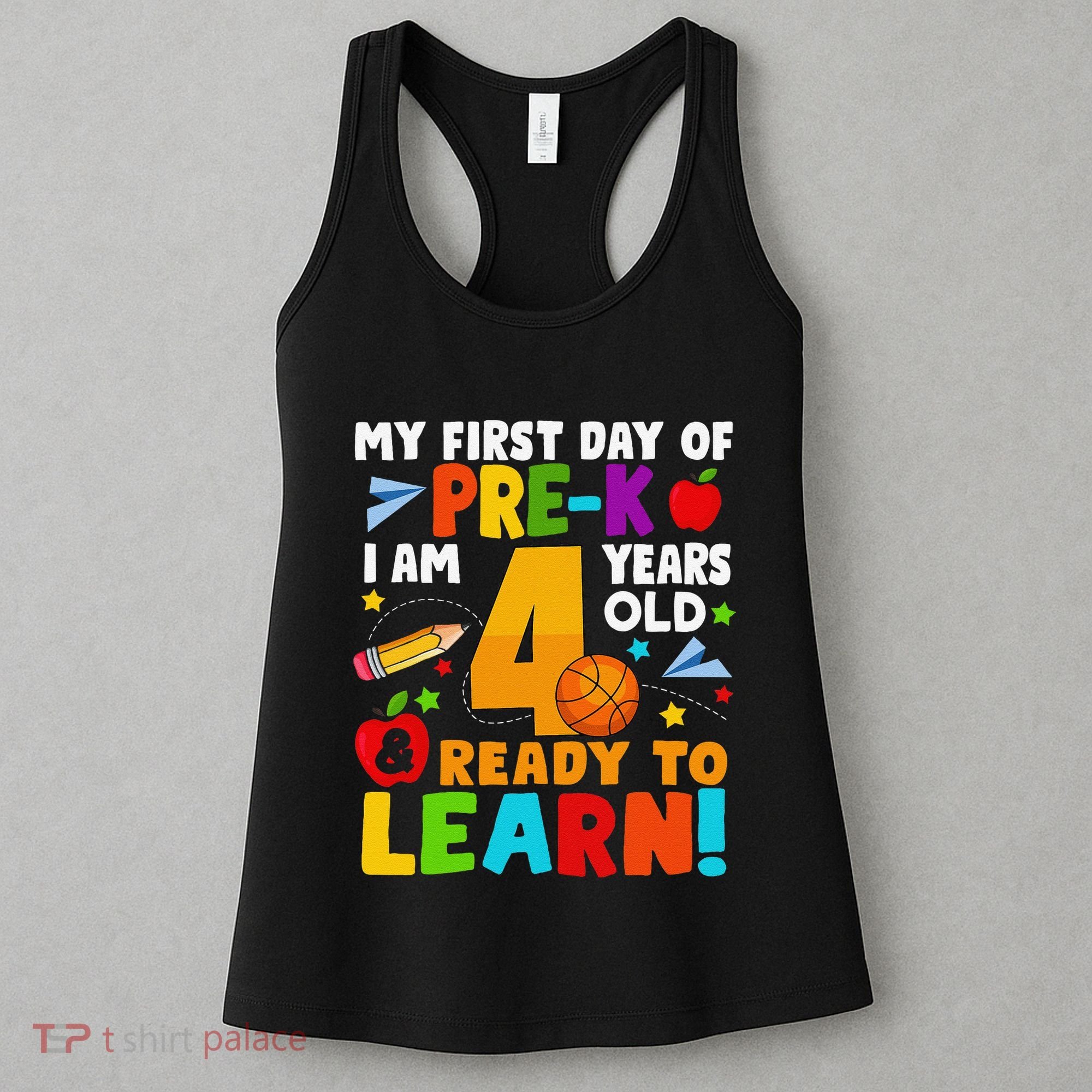 My First Day Of Pre K I Am 4 Years Old Gift Women's Tank Top